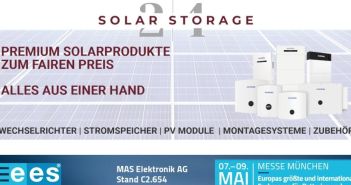 MAS Elektronik AG präsentiert innovative Solarstromspeicherlösungen auf der ees Europe (Foto: MAS Elektronik AG)